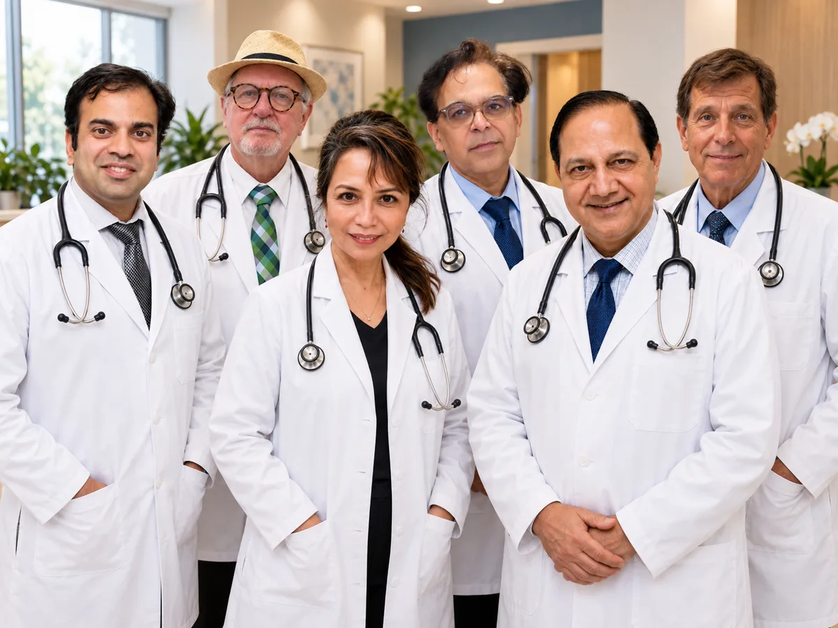 The six Mission Primary Care clinicians together at the clinic