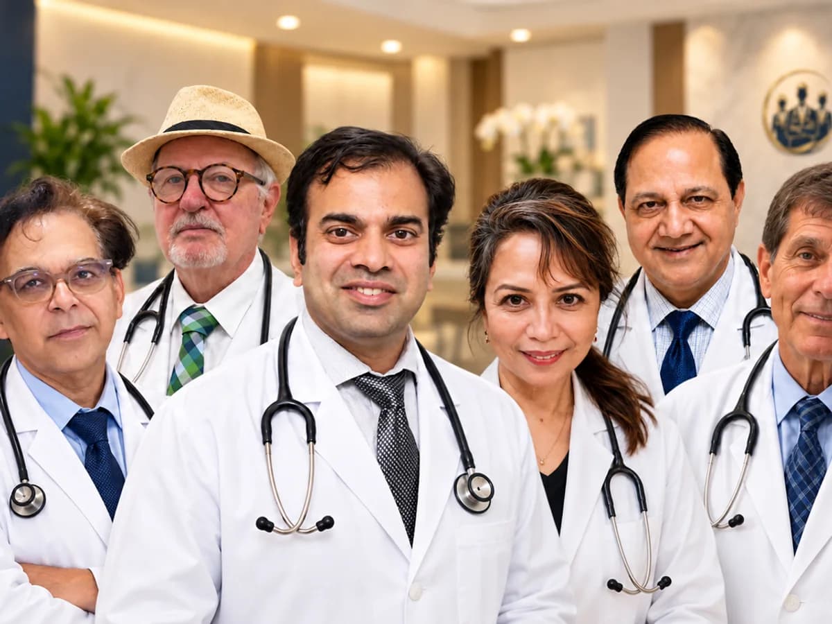 The Mission Primary Care doctors together in the clinic reception